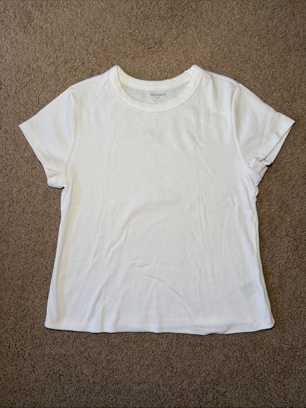 Old Navy Ribbed White Tee